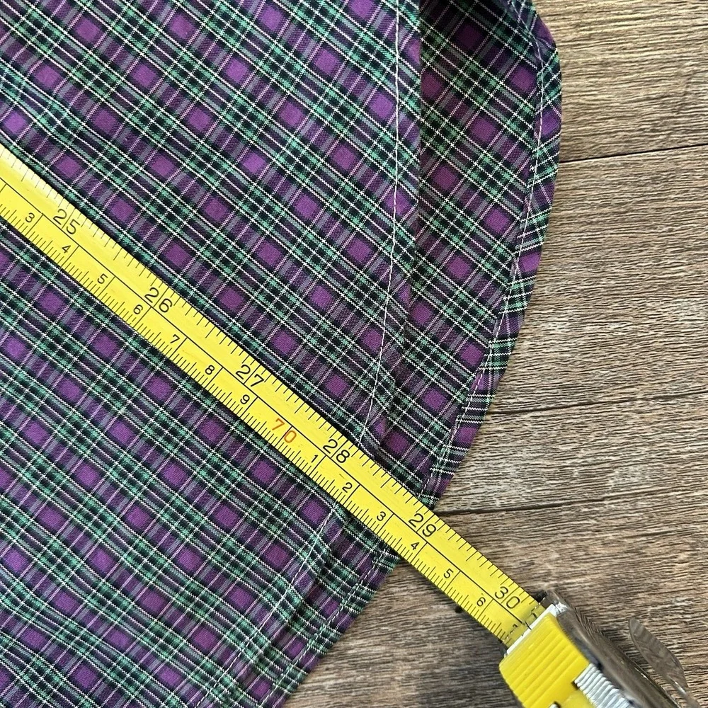 Polo Ralph Lauren Shirt Men Small Purple Plaid Colorful Lightweight Oxford